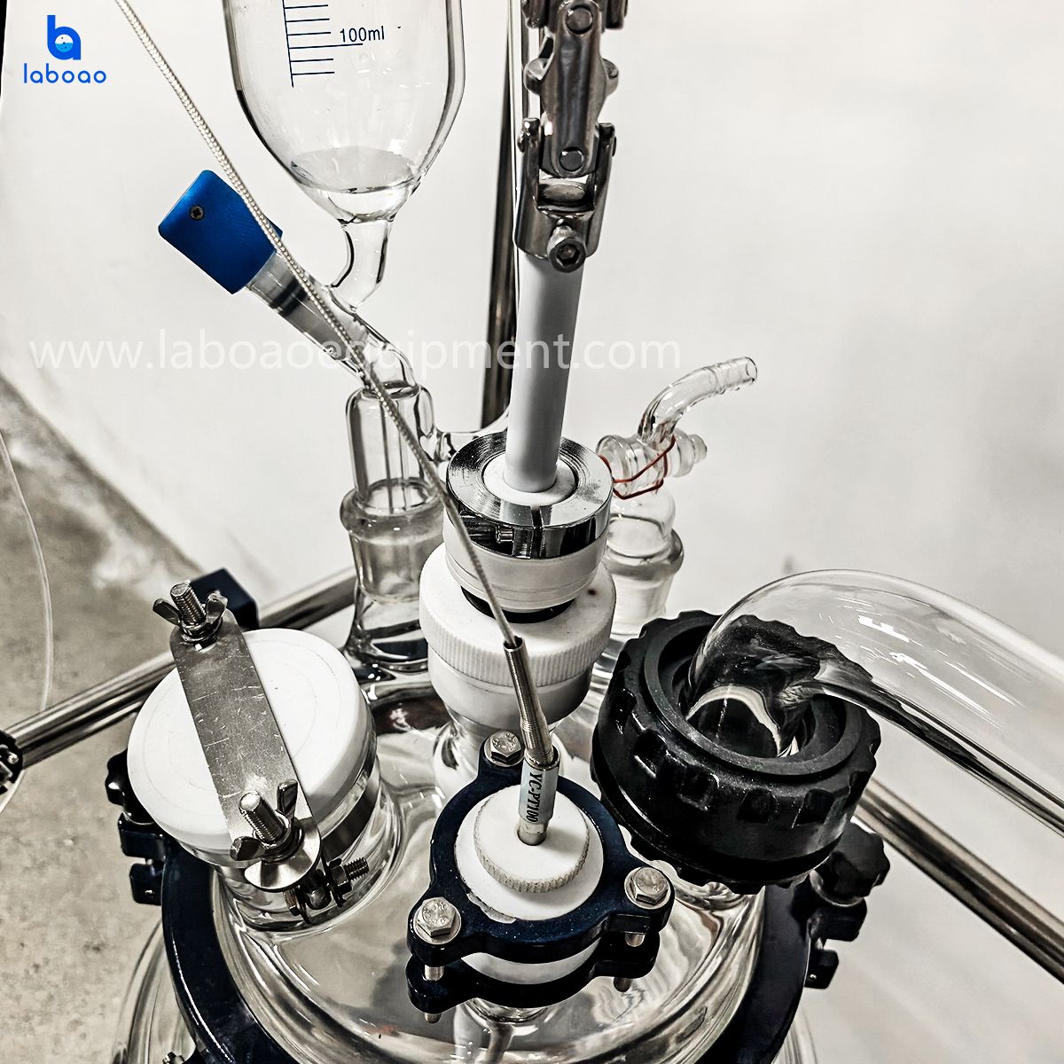 10-100L Three Layer Jacketed Glass Reactor