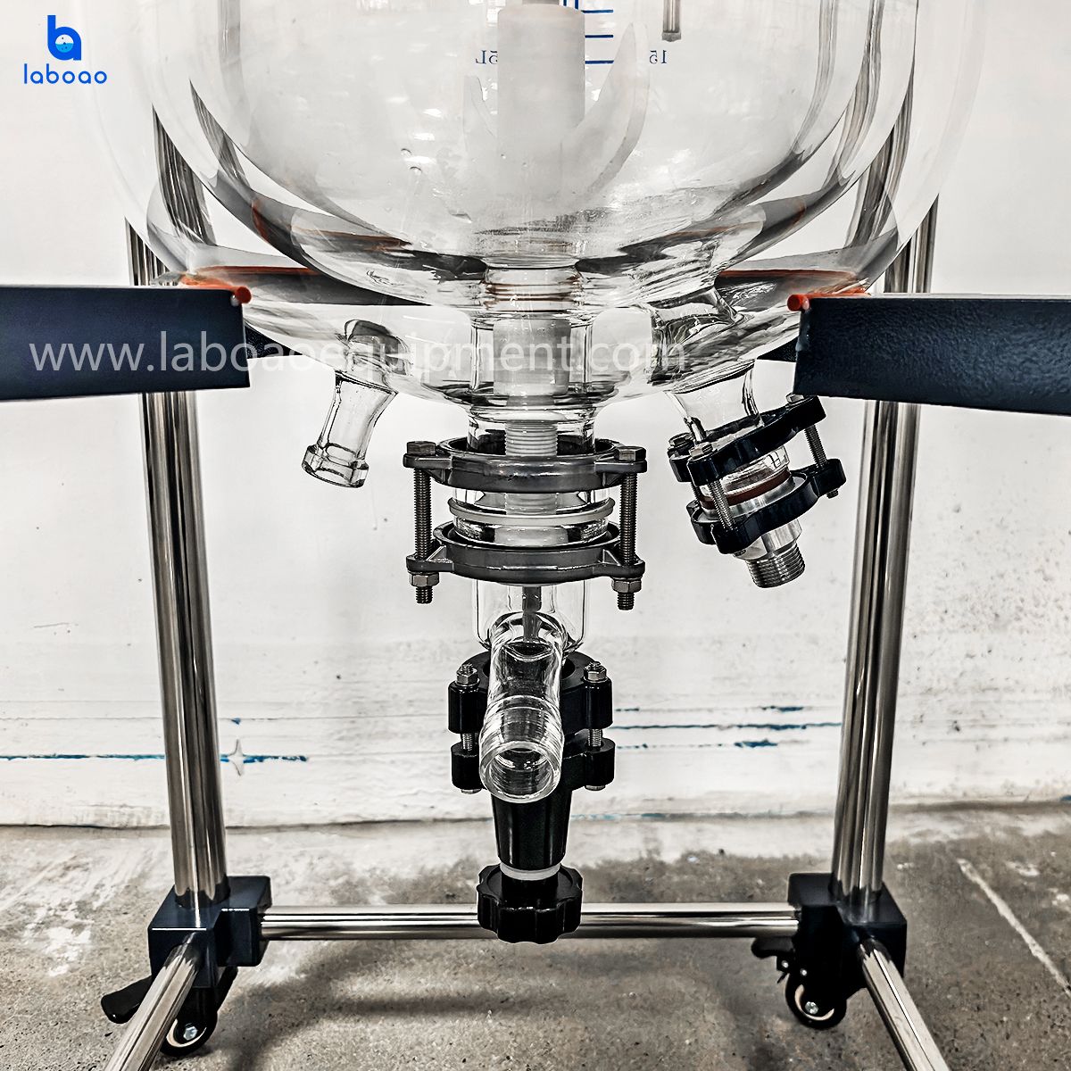 10-100L Three Layer Jacketed Glass Reactor