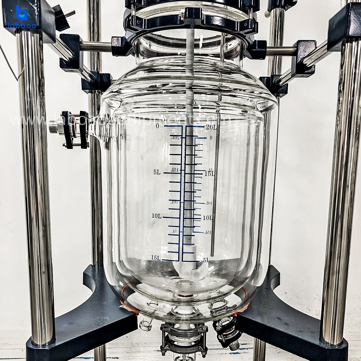 10-100L Three Layer Jacketed Glass Reactor