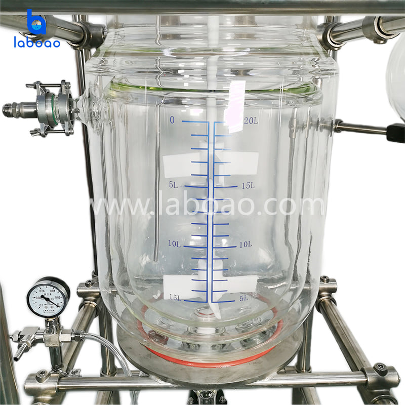 10-100L Three Layer Jacketed Glass Reactor