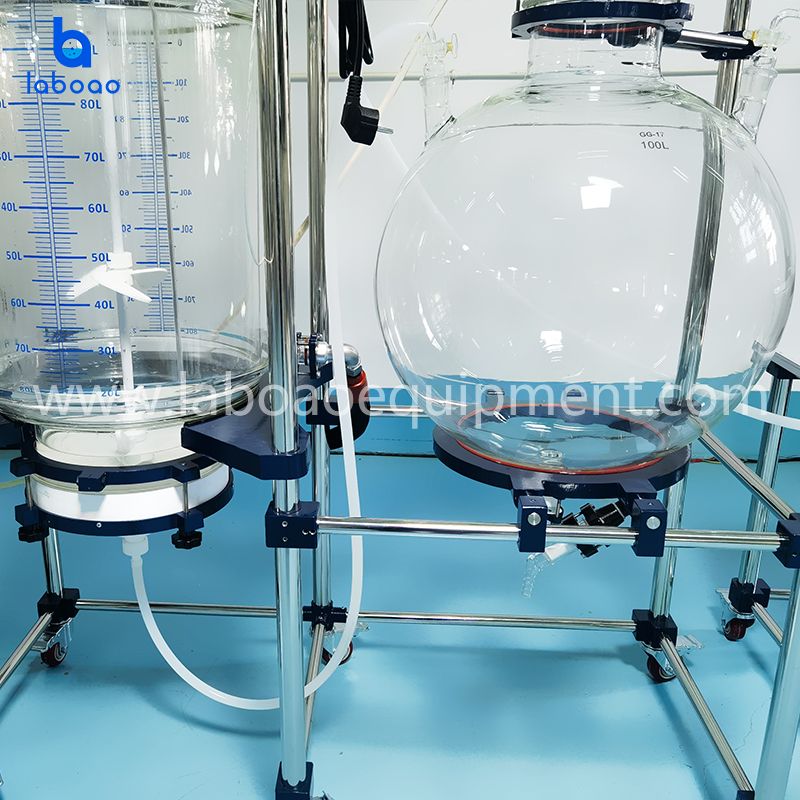 100L Crystallization Filter Jacketed Glass Reactor