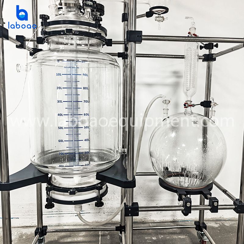 100L Crystallization Filter Jacketed Glass Reactor