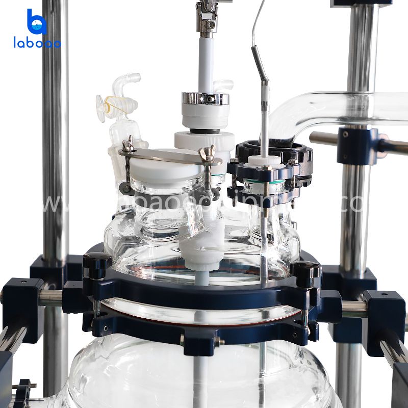 20L 30L Jacketed Glass Filtration Reactor For CBD Oil Crystallization