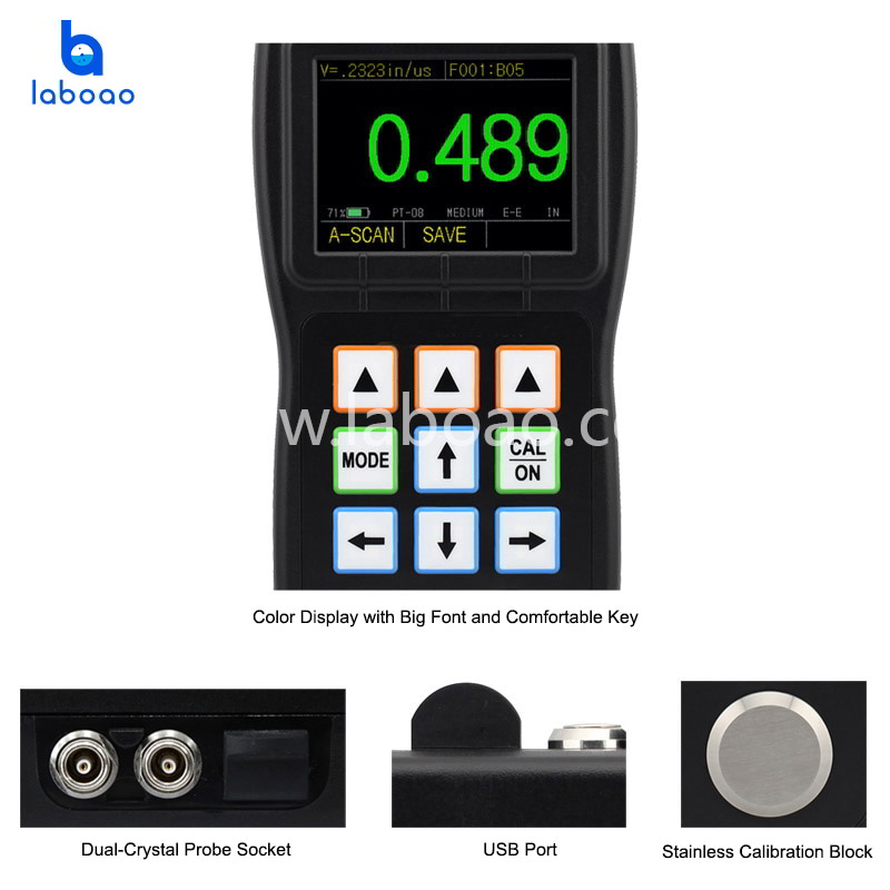 Digital Ultrasonic Thickness Gauge With A-Scan Snapshot