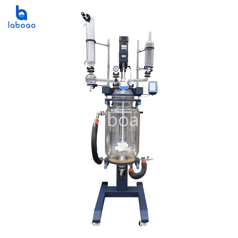 50L Jacketed Glass Reactor With Lifting And Rotation